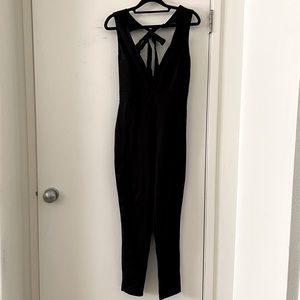 Black tie back jumpsuit